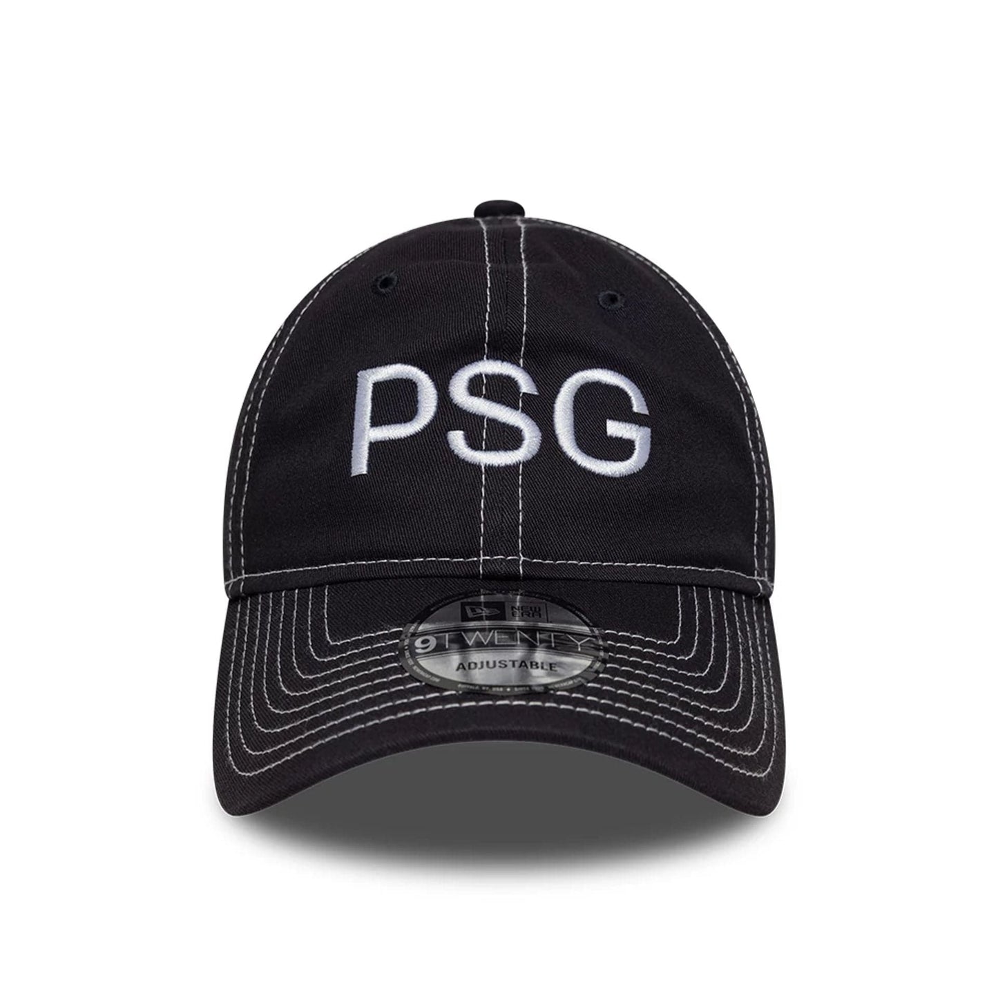 Pictured is this Pop Stitch Paris Saint Germain 9TWENTY cap in navy. 2