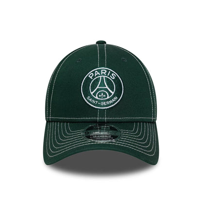 Pictured is this Pop Stitch Paris Saint Germain 9FORTY M-Crown cap in dark green. 2