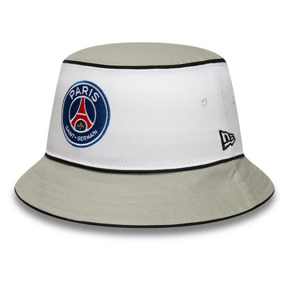 Pictured is this Retro Paris Saint-Germain Bucket hat in grey. 1