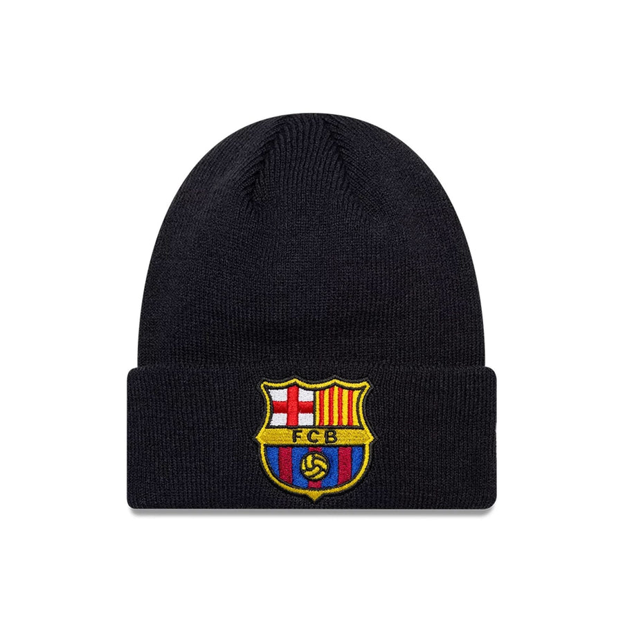 This is a FC Barcelona Youth Core Navy Cuff knit Beanie Hat 1