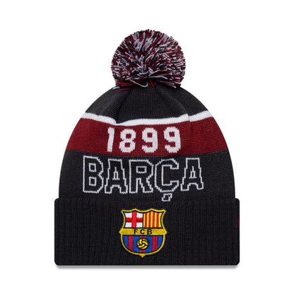 This is a FC Barcelona Core Navy Sport knit Beanie Hat 1