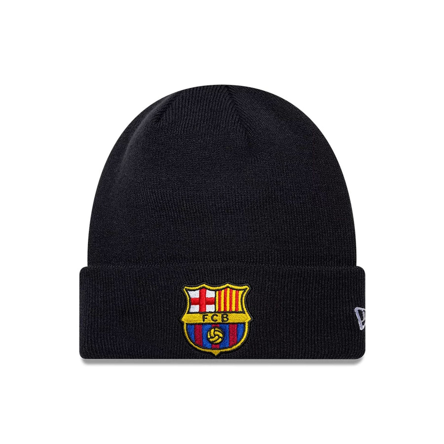 This is a FC Barcelona Core Navy Cuff knit Beanie Hat 1