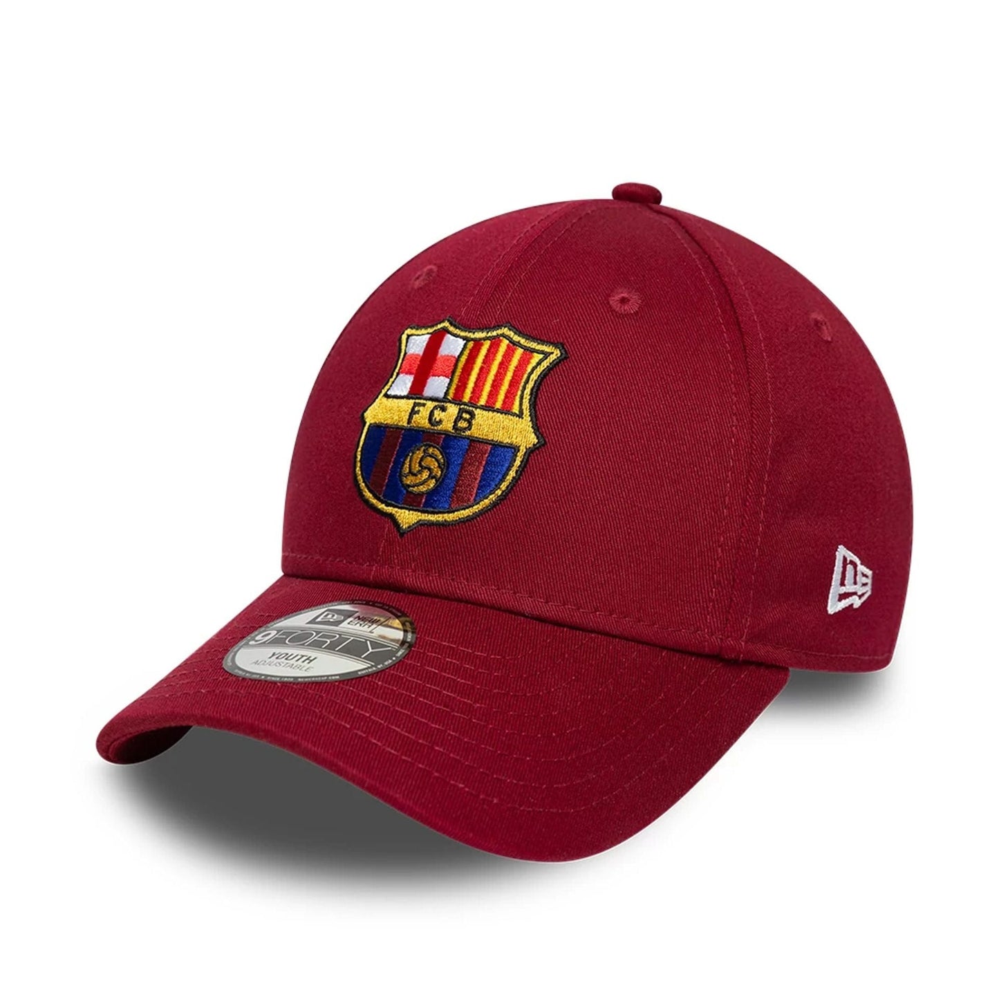 This is a FC Barcelona Youth Core Dark Red 9FORTY Adjustable Cap 1
