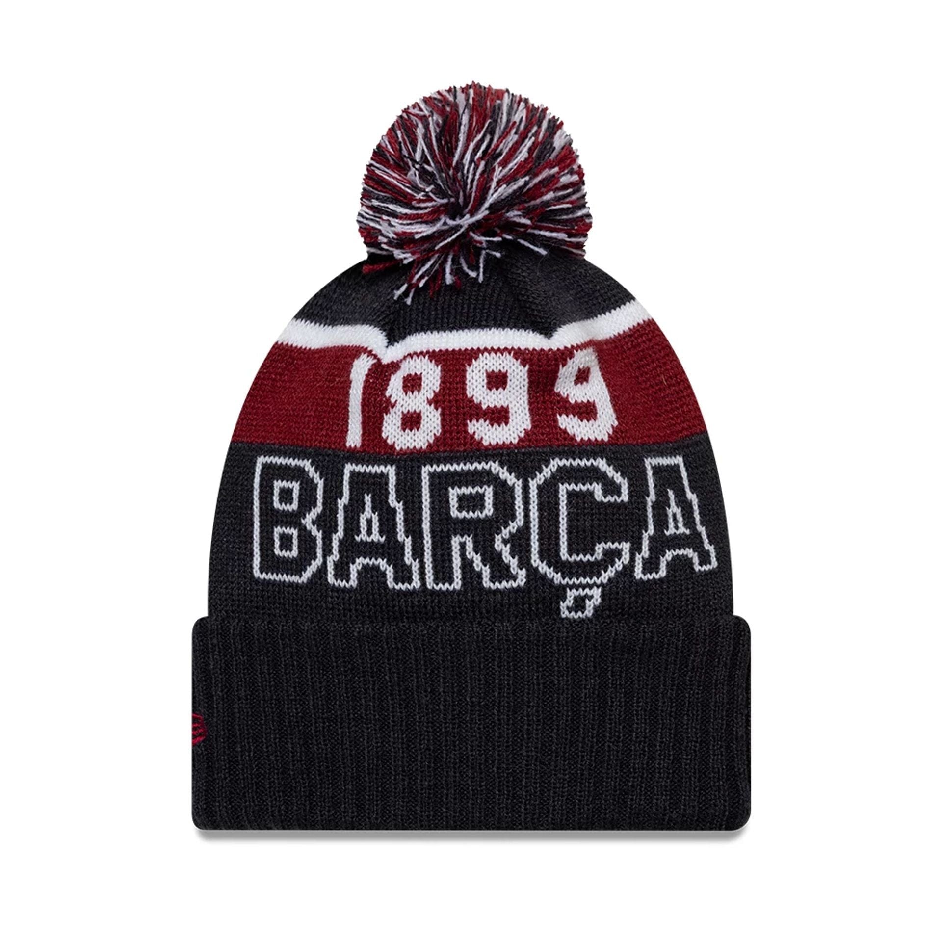 This is a FC Barcelona Youth Core Navy Sport knit Beanie Hat 2