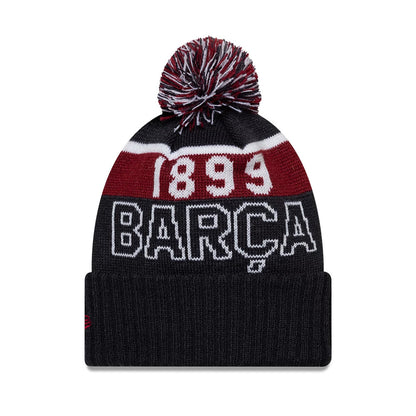 This is a FC Barcelona Youth Core Navy Sport knit Beanie Hat 2