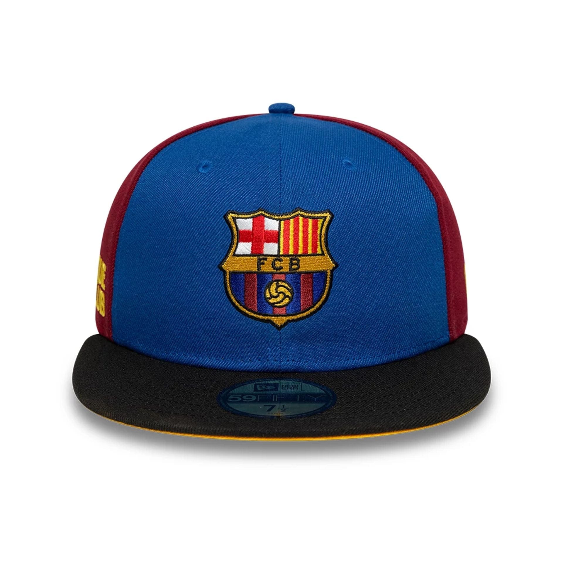 This is a FC Barcelona Mes Que Un Dark Red 59FIFTY Fitted Cap 3