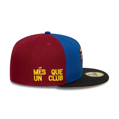 This is a FC Barcelona Mes Que Un Dark Red 59FIFTY Fitted Cap 4