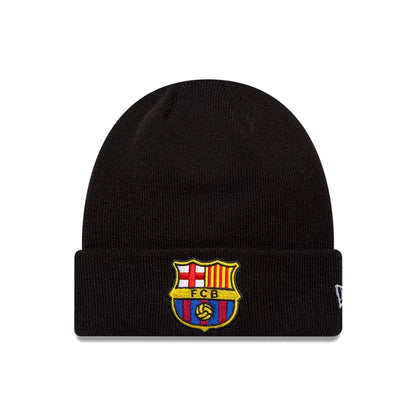 This is a FC Barcelona Core Black Cuff knit Beanie Hat 1