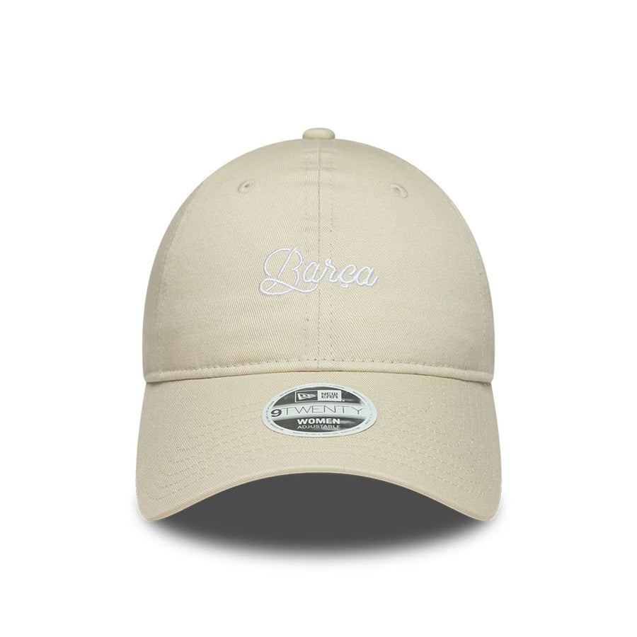 This is a FC Barcelona Womens Wordmark Light Beige 9TWENTY Adjustable Cap 2