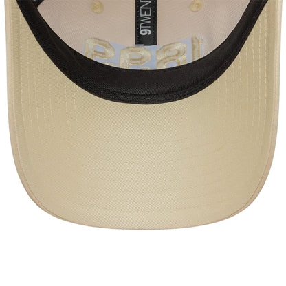 This is a FC Barcelona Womens Rhinestone Light Beige 9TWENTY Adjustable Cap 5