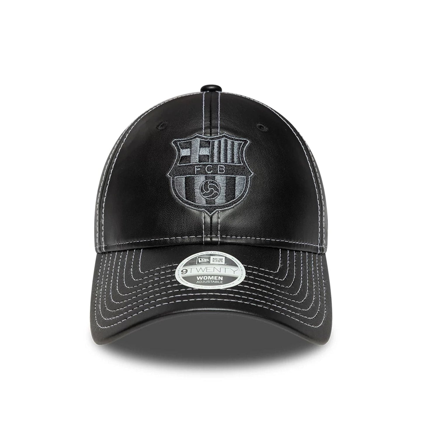 This is a FC Barcelona Womens PU Black 9TWENTY Adjustable Cap 2