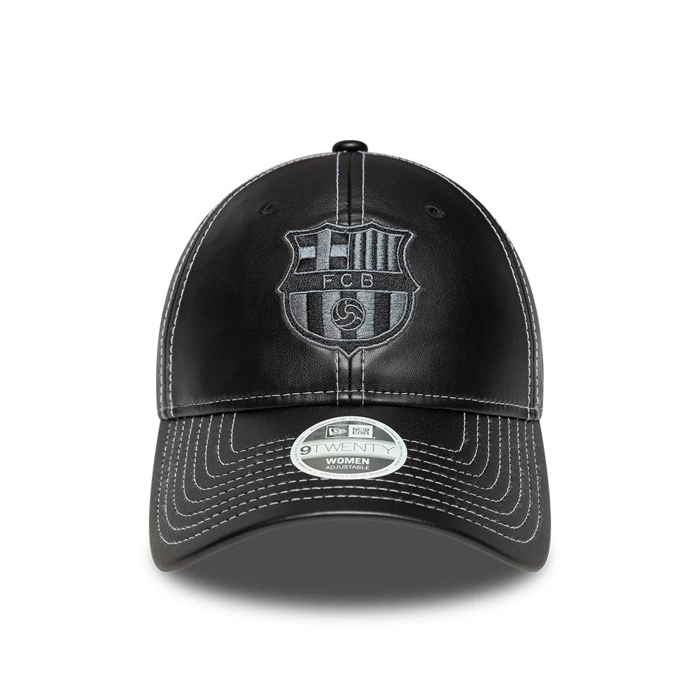 This is a FC Barcelona Womens PU Black 9TWENTY Adjustable Cap 2