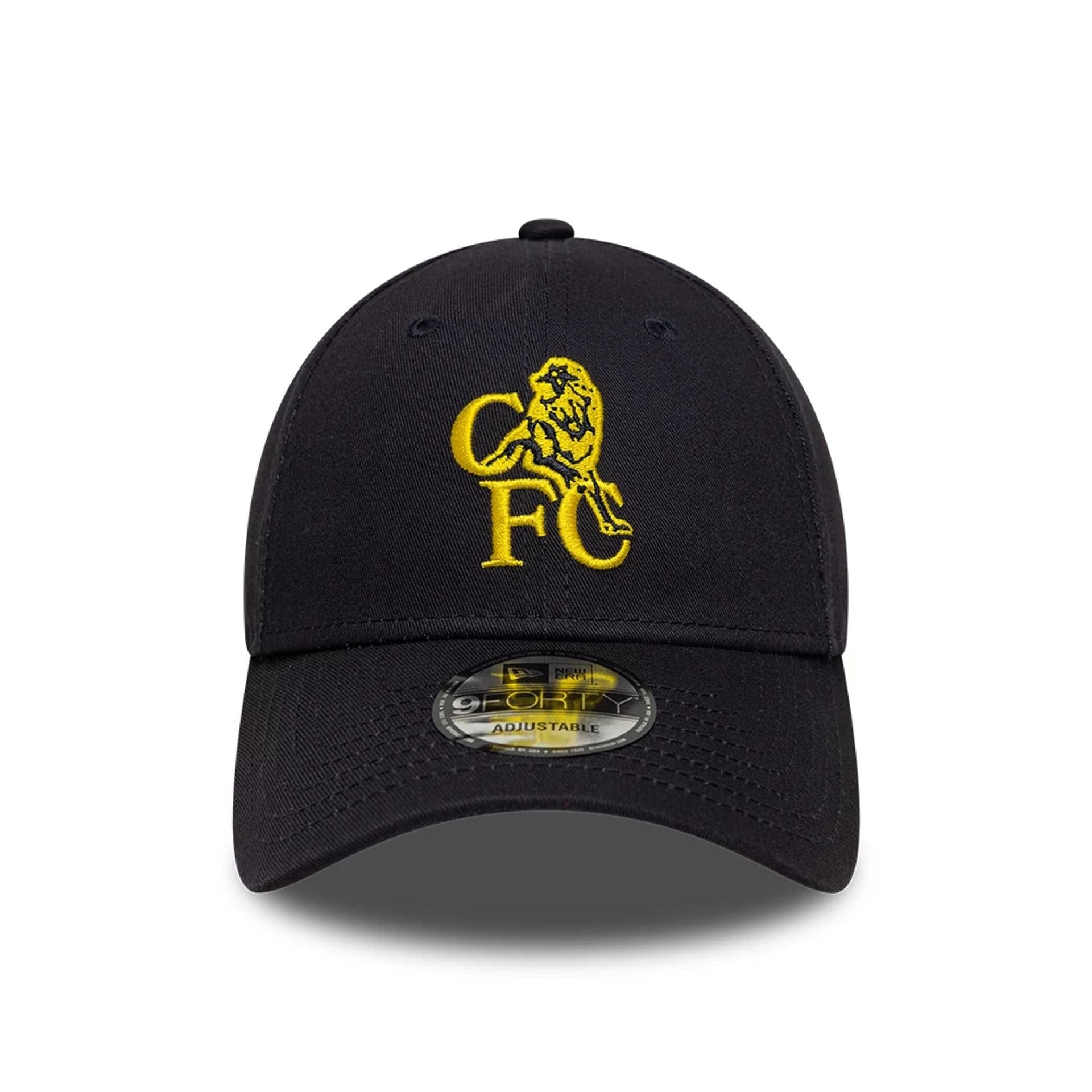 Pictured is this Core Retro Chelsea FC 9FORTY cap in navy. 2