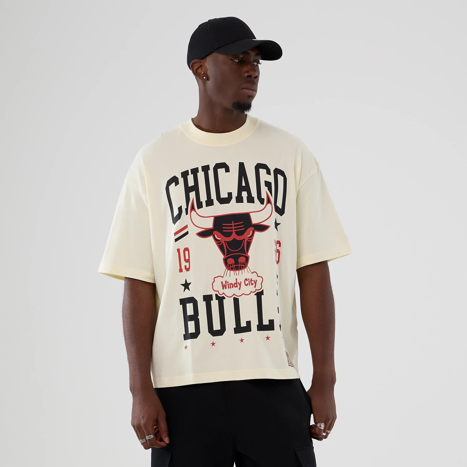 NBA Hardwood Classic Chicago Bulls Cream T-Shirt | NEC EU