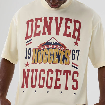 The model is wearing this NBA Hardwood Classic Denver Nuggets T-Shirt in white. 3