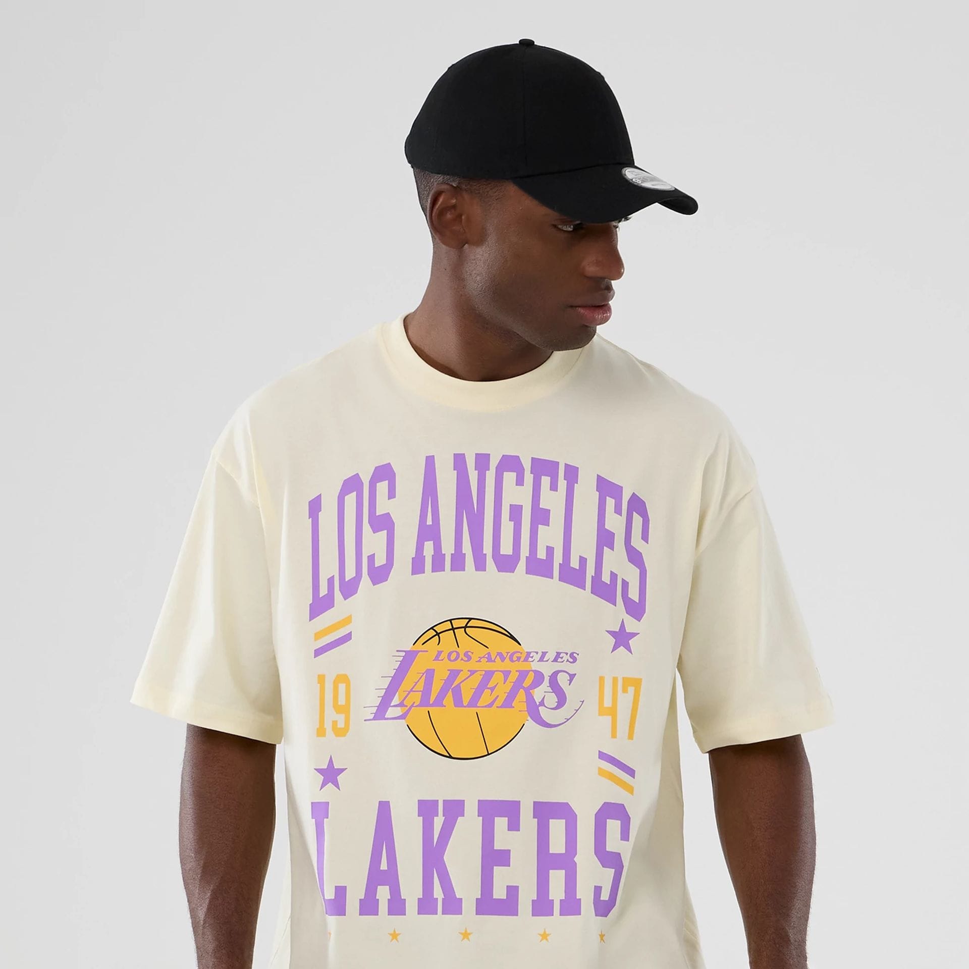 NBA Hardwood Classic LA Lakers Cream T-Shirt | NEC EU