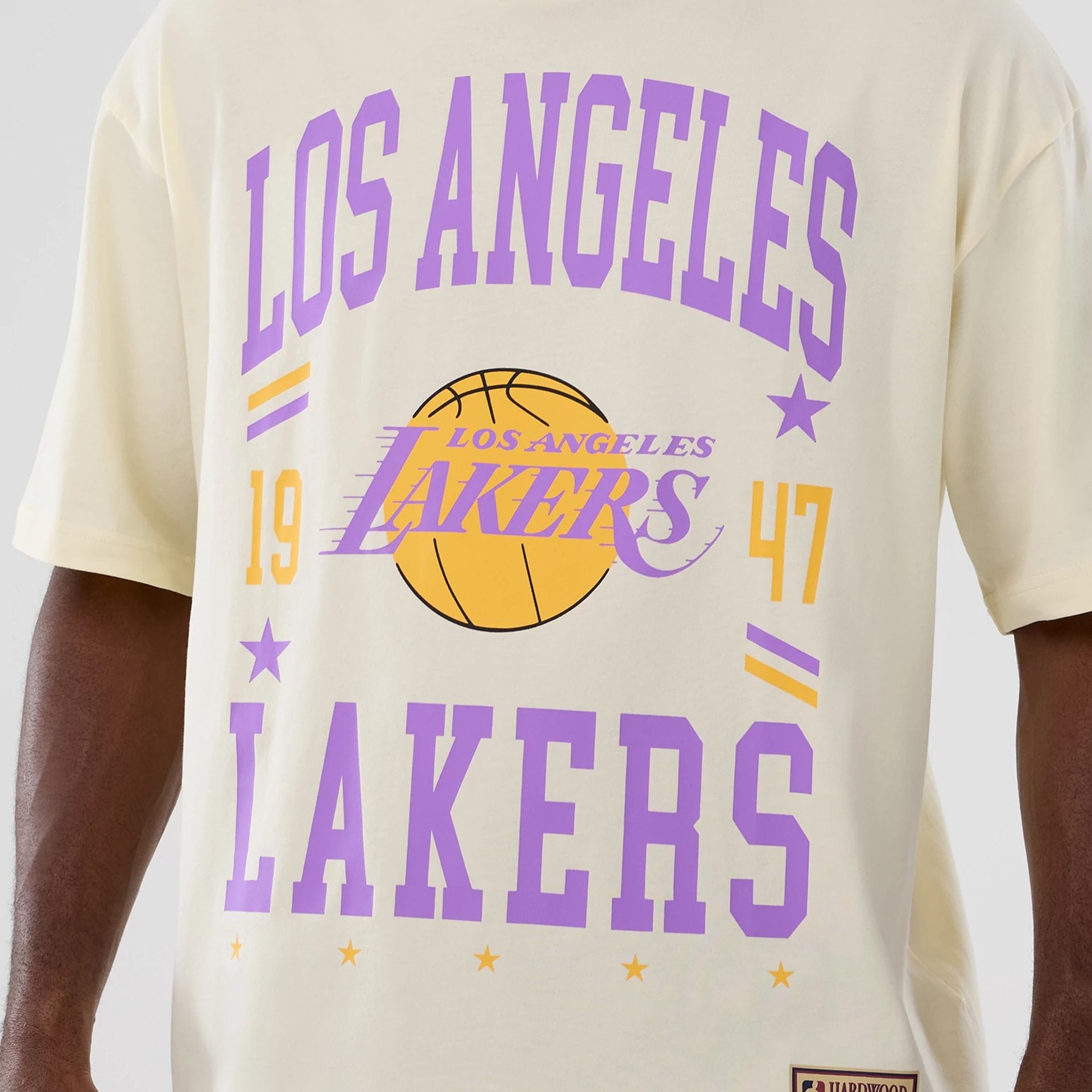 NBA Hardwood Classic LA Lakers Cream T-Shirt | NEC EU