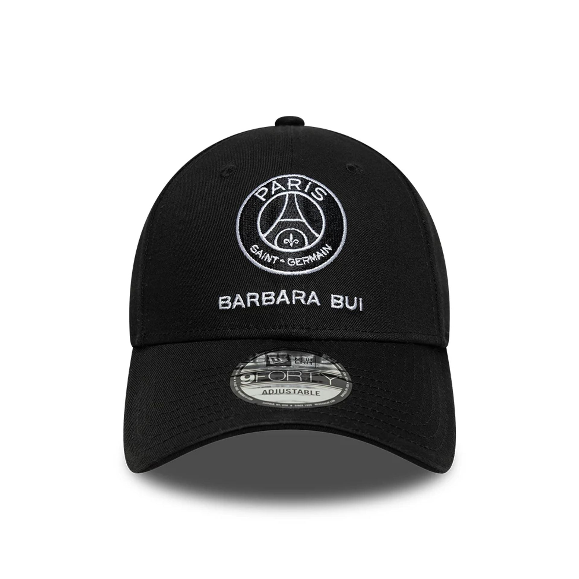 This is a Barbara Bui x Paris Saint Germain Black 9FORTY Adjustable Cap 3