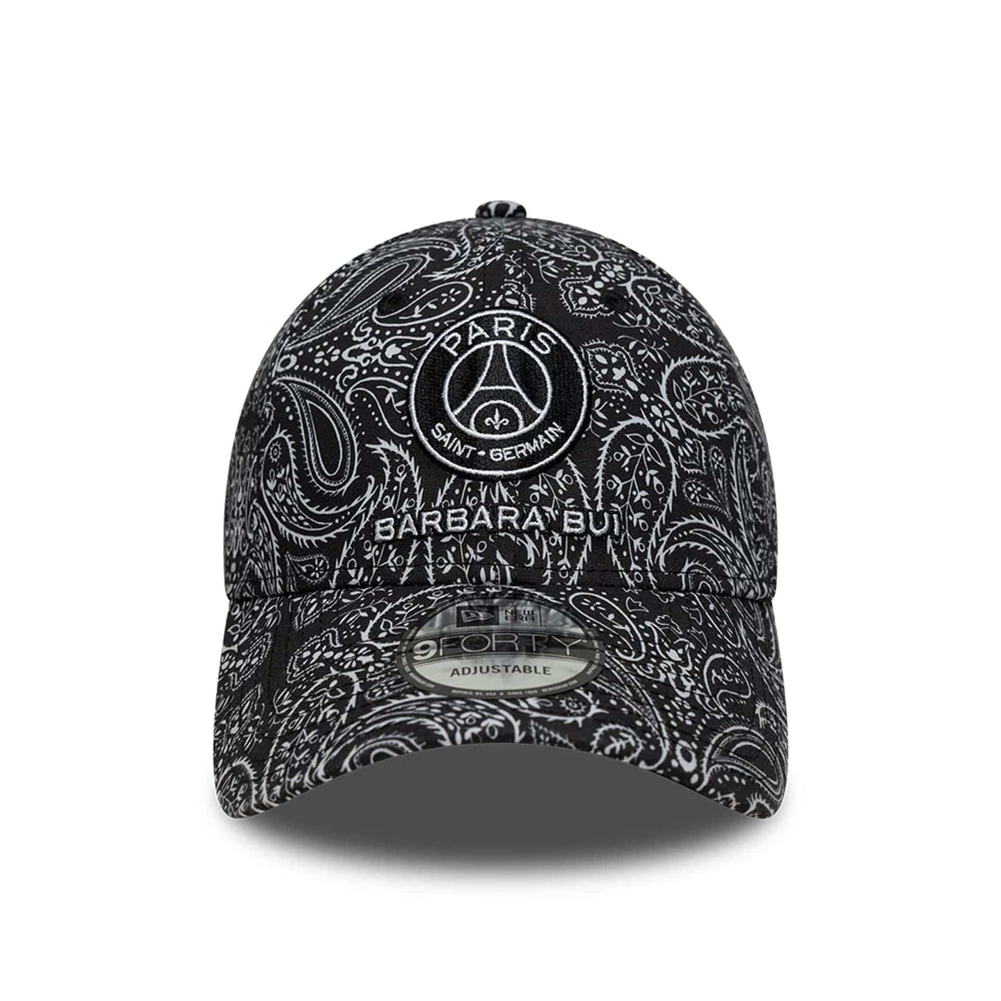 This is a Barbara Bui x Paris Saint Germain Black Paisley 9FORTY Adjustable Cap 3