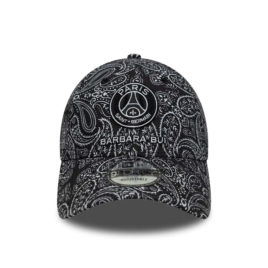 This is a Barbara Bui x Paris Saint Germain Black Paisley 9FORTY Adjustable Cap 3