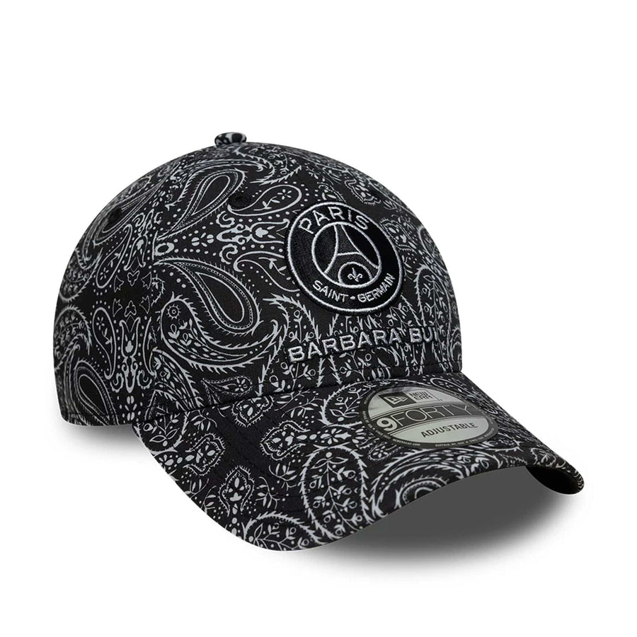 This is a Barbara Bui x Paris Saint Germain Black Paisley 9FORTY Adjustable Cap 4
