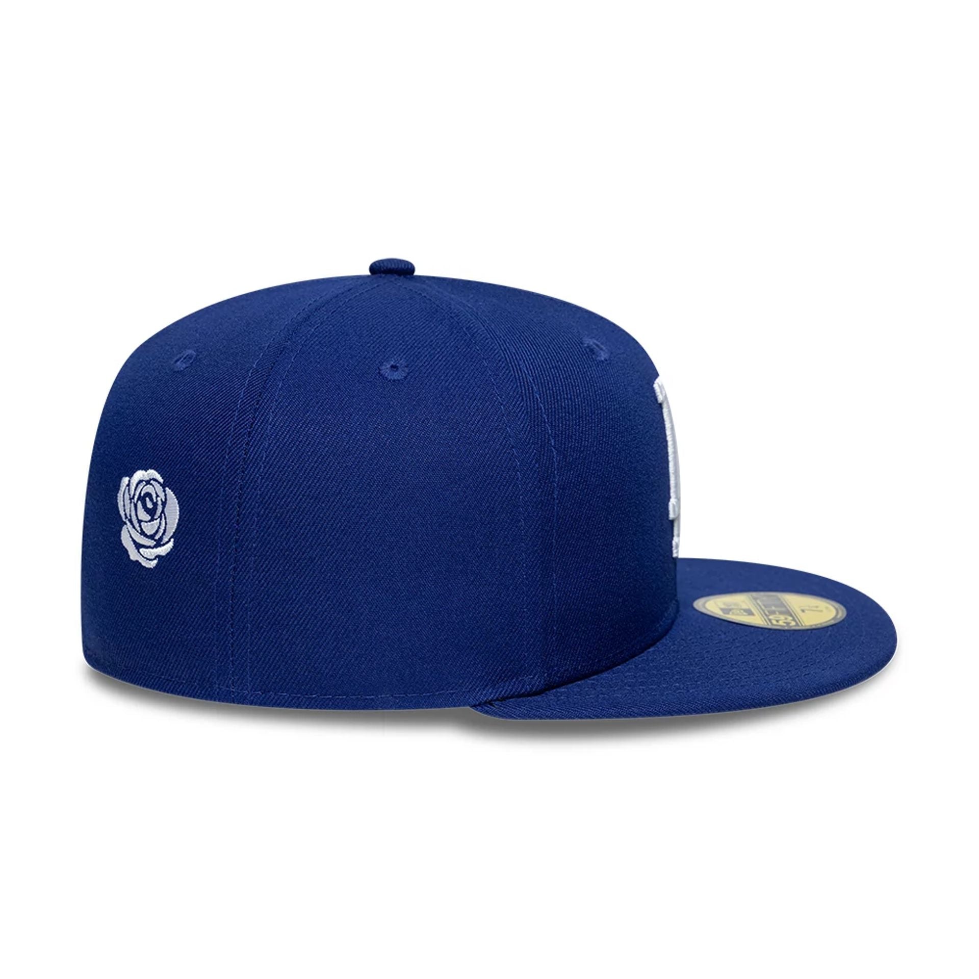 Pictured is this MLB Faux Pearl Icon LA Dodgers 59FIFTY Fitted cap in dark blue. 6