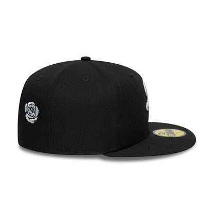 Pictured is this MLB Faux Pearl Icon Chicago White Sox 59FIFTY Fitted cap in black. 6