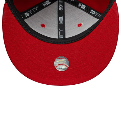 Pictured is this MLB Faux Pearl Icon LA Angels 59FIFTY Fitted cap in red. 7