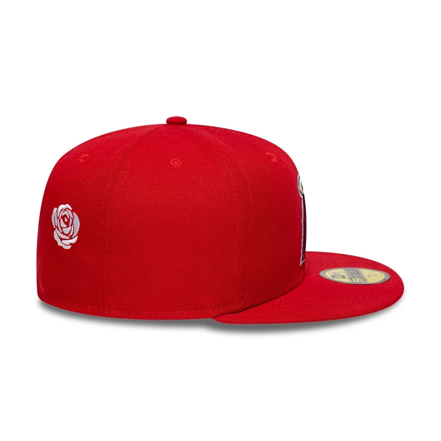 Pictured is this MLB Faux Pearl Icon LA Angels 59FIFTY Fitted cap in red. 6