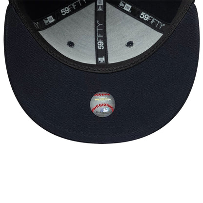 Pictured is this MLB Faux Pearl Icon New York Yankees 59FIFTY Fitted cap in navy. 7
