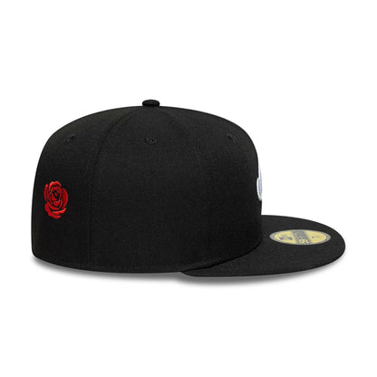 Pictured is this New Era Faux Pearl Icon 59FIFTY Fitted cap in black. 6