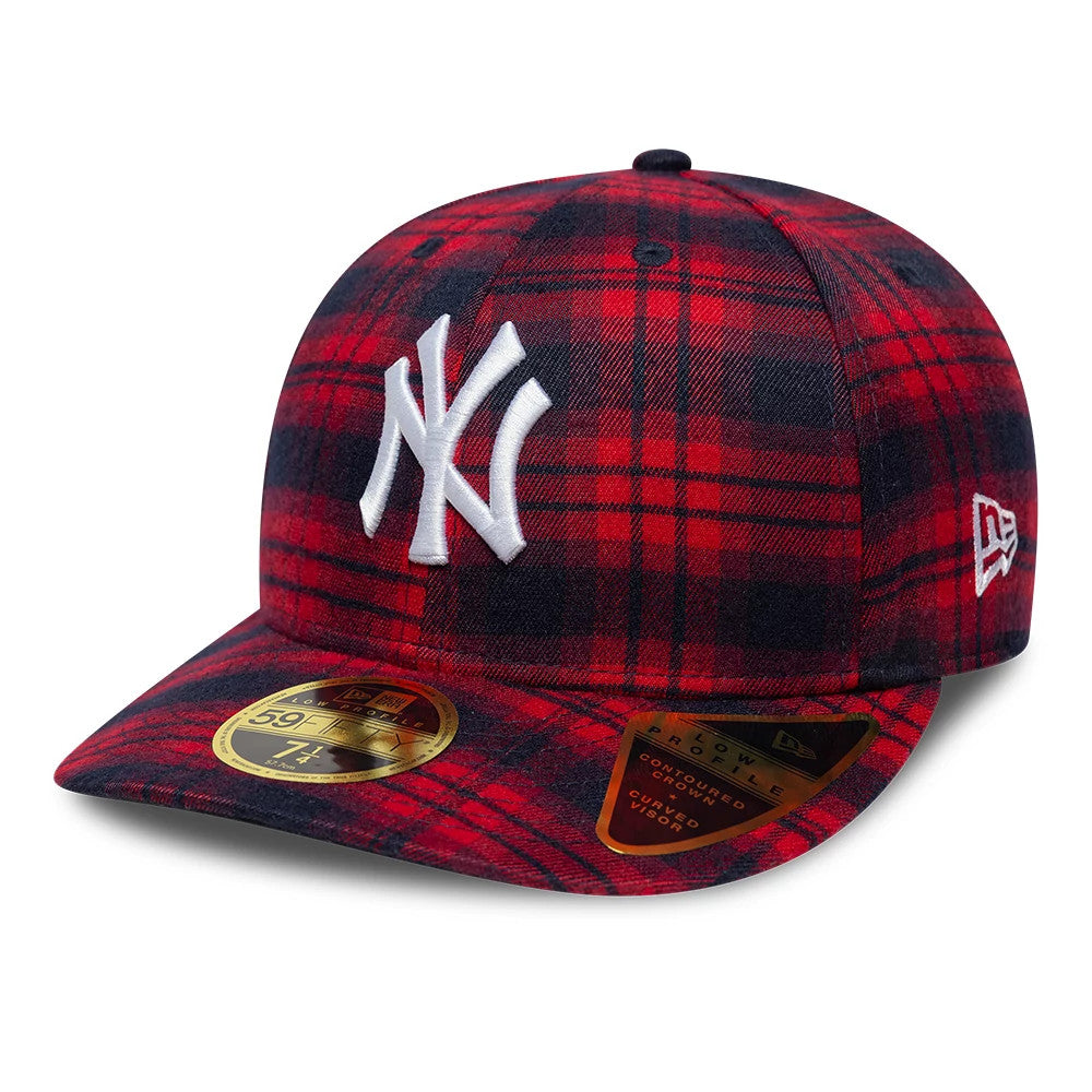 MLB Check New York Yankees Red Low Profile 59FIFTY Fitted Cap | NEC EU