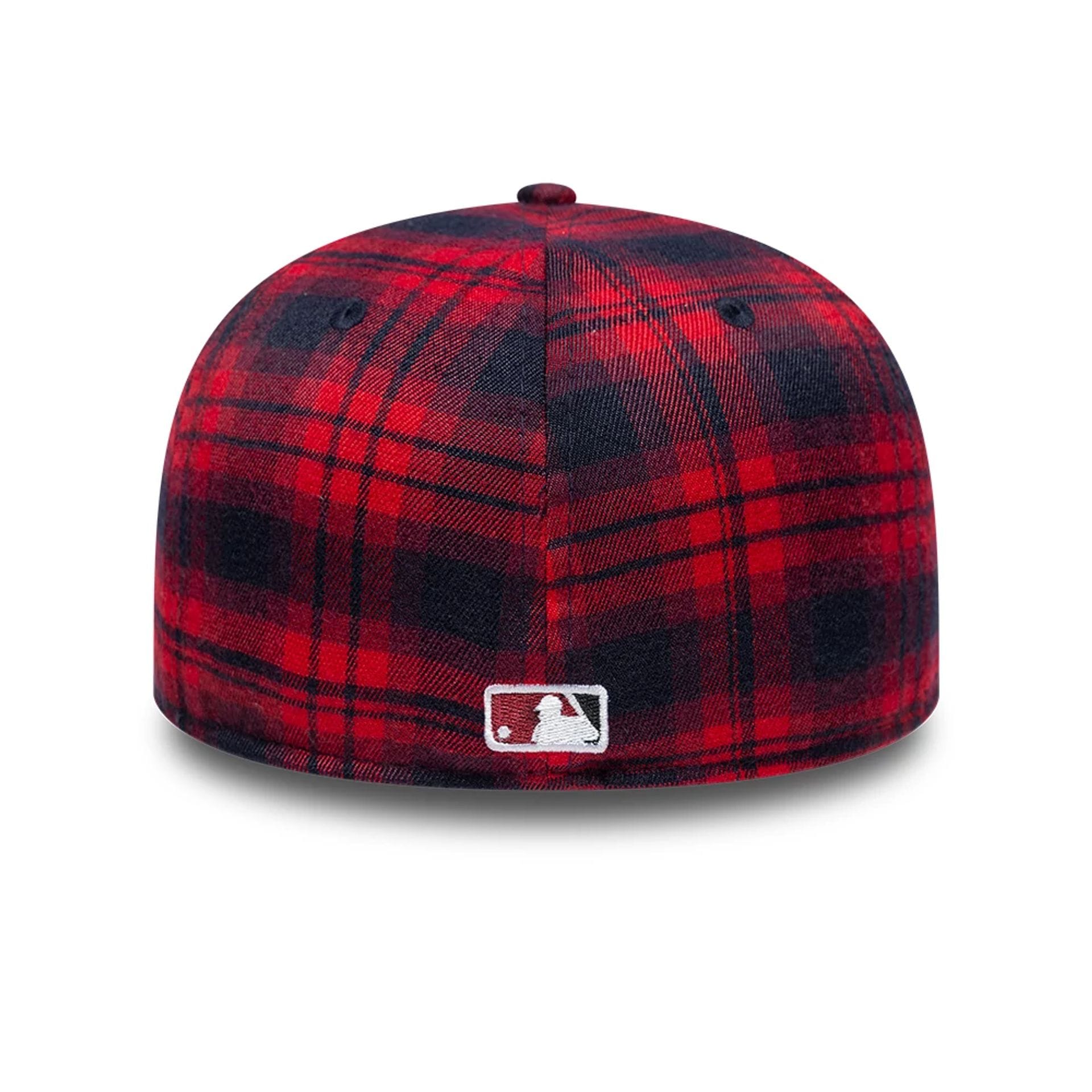 Pictured is this MLB Check New York Yankees Low Profile 59FIFTY Fitted cap in red. 5