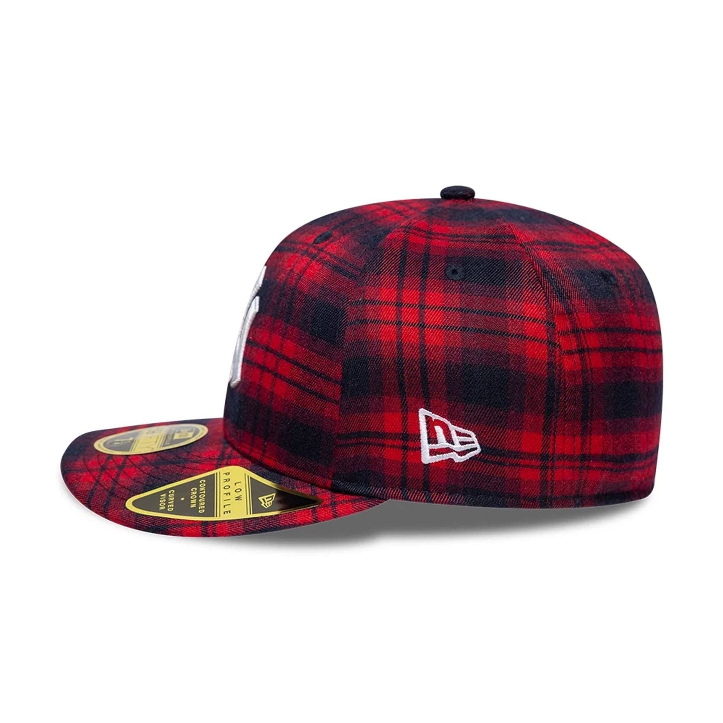 Pictured is this MLB Check New York Yankees Low Profile 59FIFTY Fitted cap in red. 6