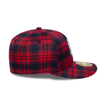 Pictured is this MLB Check New York Yankees Low Profile 59FIFTY Fitted cap in red. 7