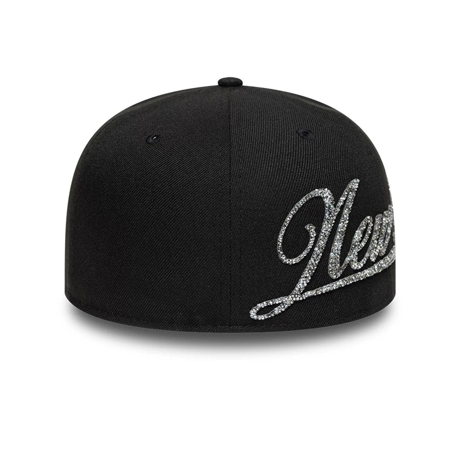 Pictured is this New Era Script 59FIFTY Fitted cap in black. 5