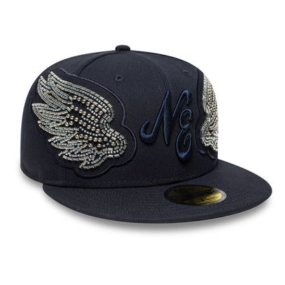 Pictured is this New Era Beaded Wings 59FIFTY Fitted cap in navy. 3