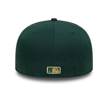 Pictured is this MLB Beaded Wings New York Yankees 59FIFTY Fitted cap in dark green. 6