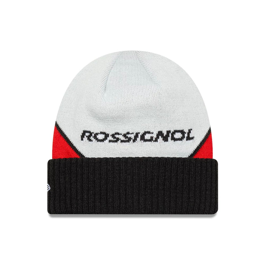 Pictured is this Rossignol x AC Milan Cuff Knit Beanie hat in black. 2