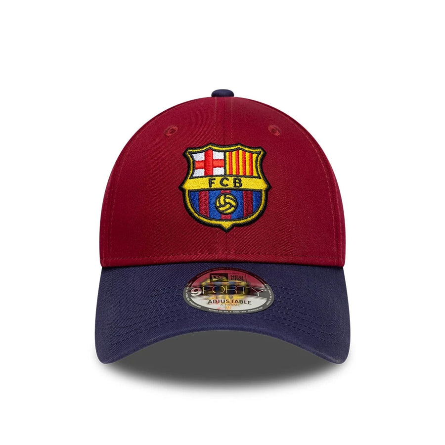 This is a FC Barcelona Contrast Dark Red 9FORTY Adjustable Cap 2