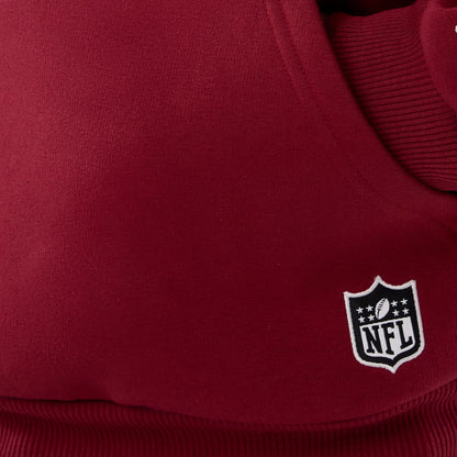 The Male model is wearing Washington Commanders NFL International Series Games 2025 Dark Red Premium Pullover Hoodie 4