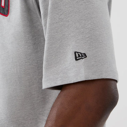 The Male model is wearing Atlanta Falcons NFL International Series Games 2025 Grey Premium T-Shirt  5