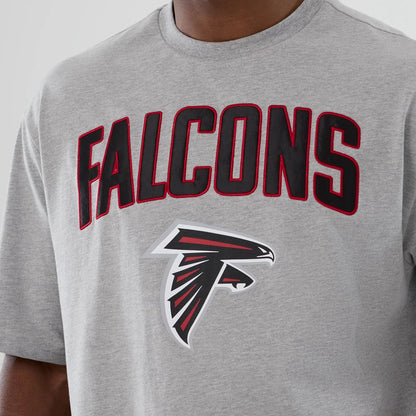 The Male model is wearing Atlanta Falcons NFL International Series Games 2025 Grey Premium T-Shirt  3