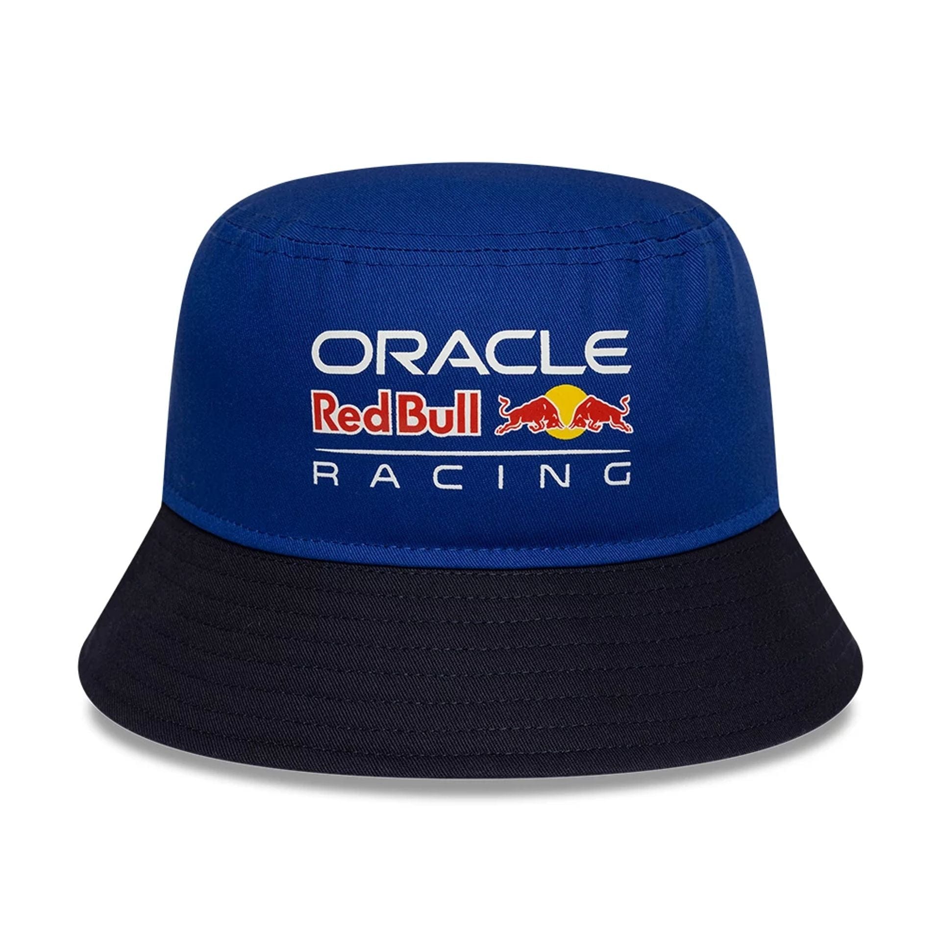 Pictured is this Youth Essential Red Bull Racing Bucket hat in dark blue. 2
