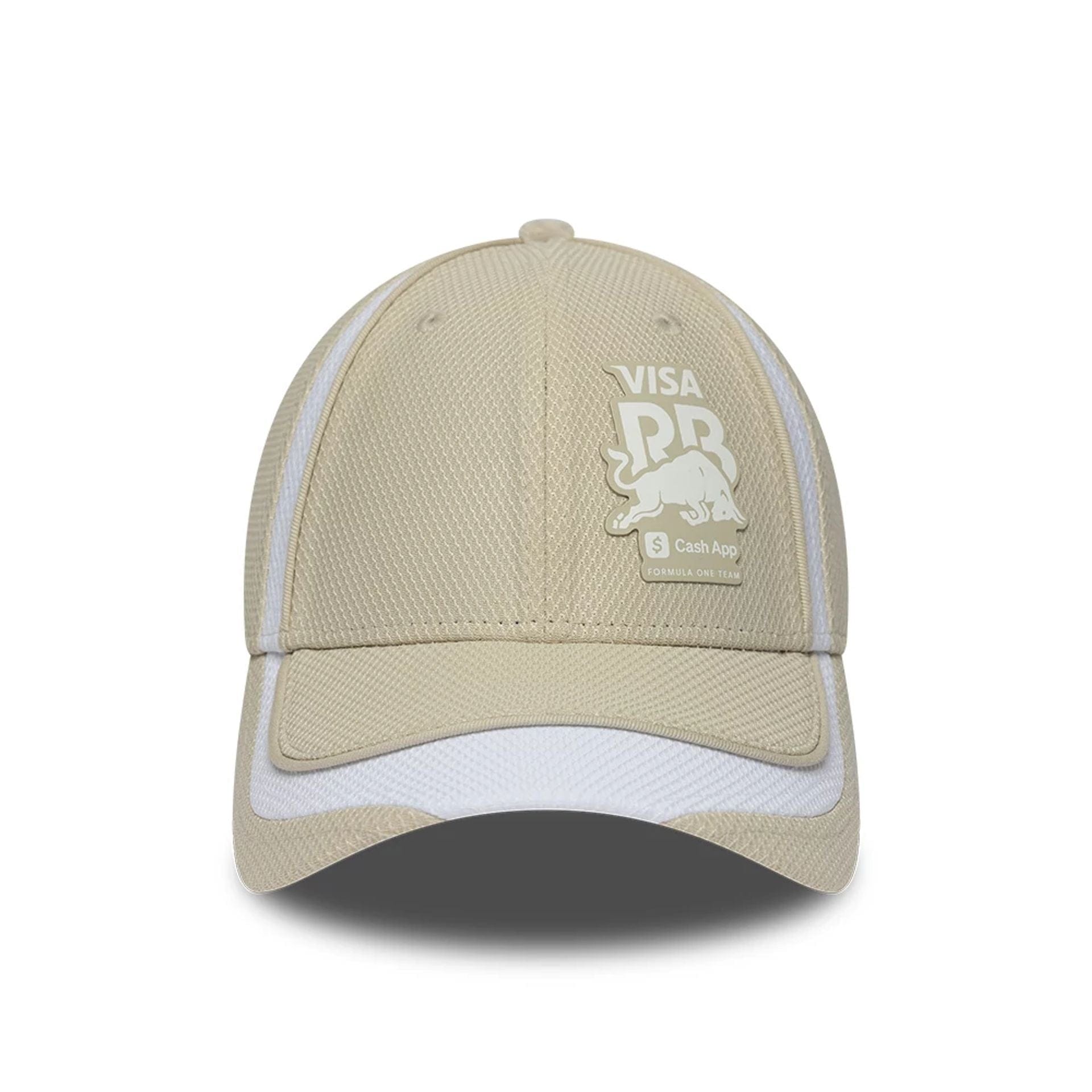 Pictured is this Visa Cash App Racing Bulls F1 Race Special 9FORTY Adjustable cap in light beige. 2