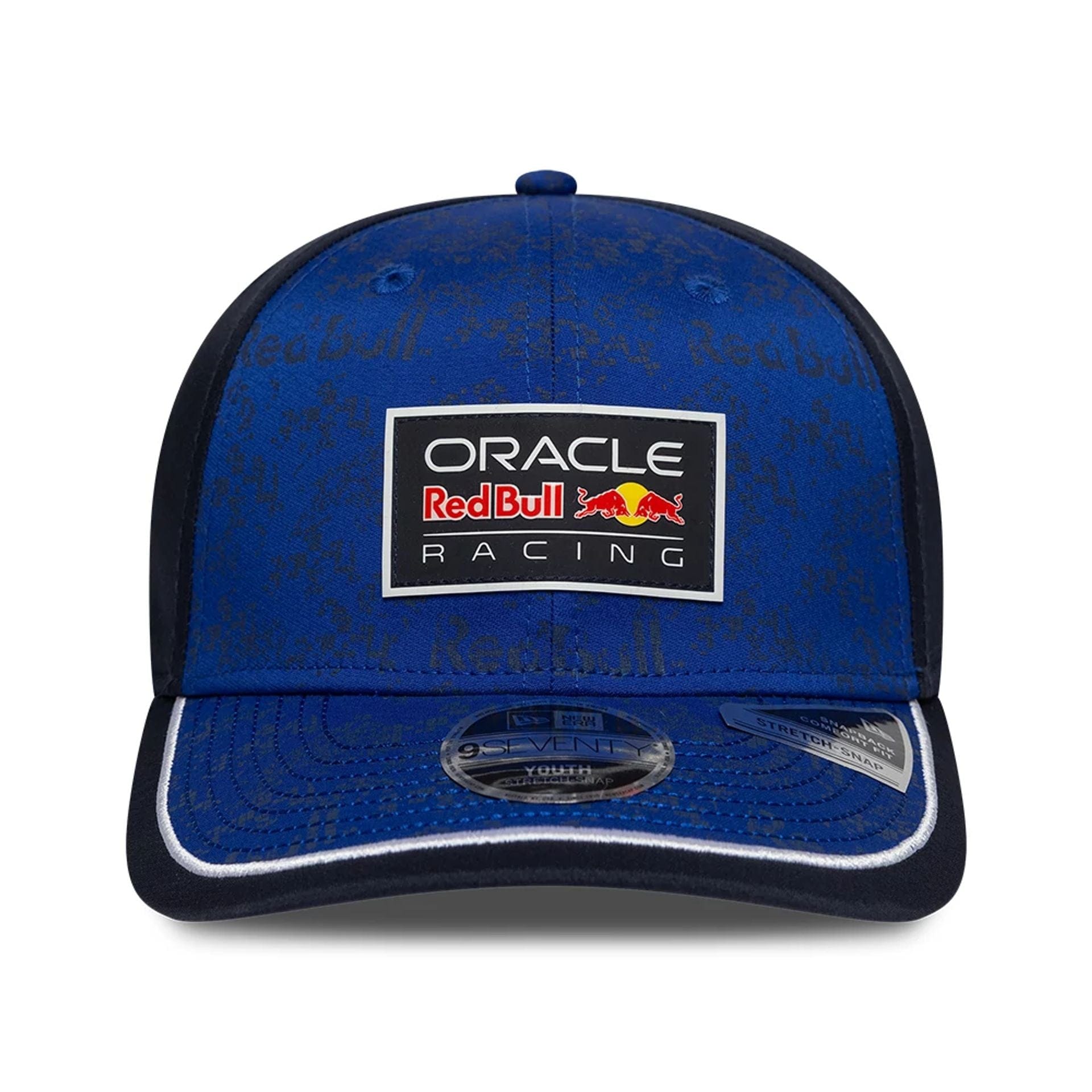 Pictured is this Youth Team Red Bull Racing 9SEVENTY Stretch Snap Adjustable cap in dark blue. 2