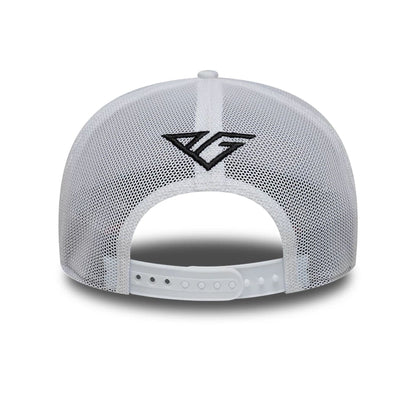 Pictured is this Pierre Gasly Silverstone Race Special Alpine Racing 9SEVENTY Stretch Snap cap in white. 5