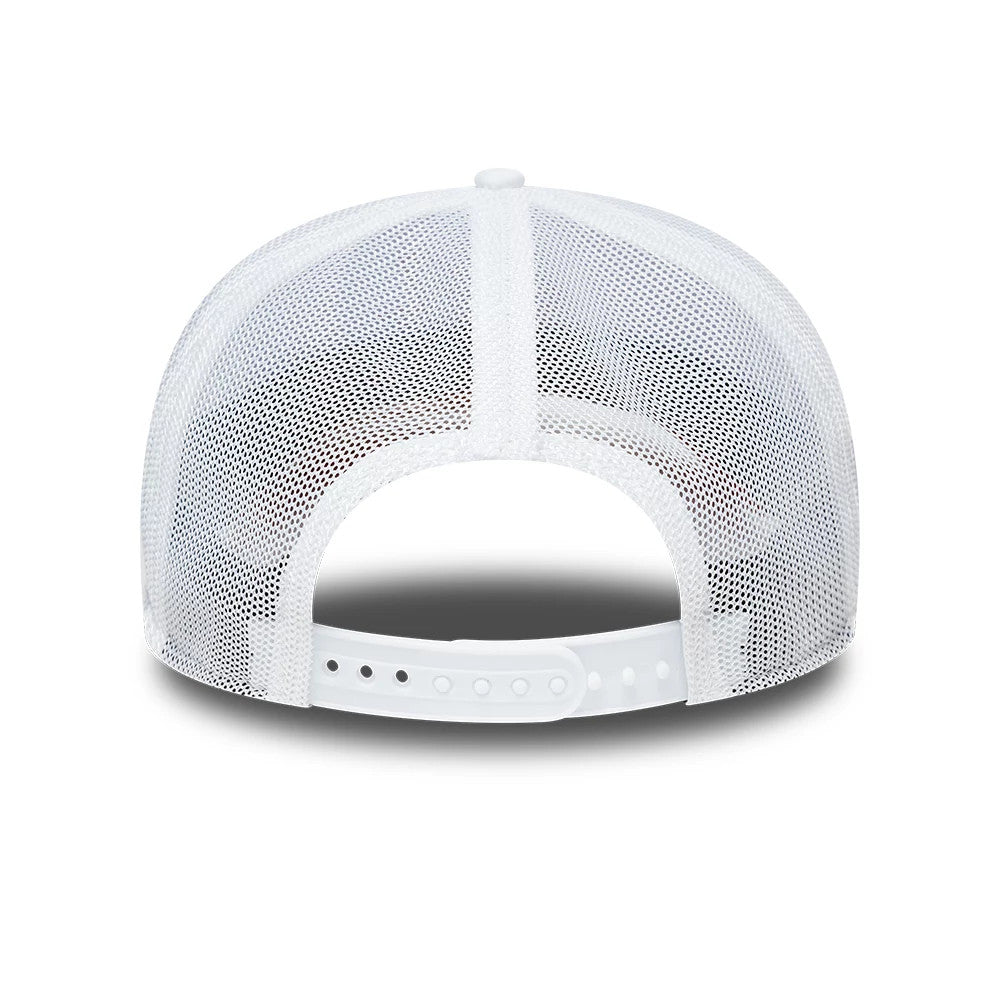 Pictured is this Alpine Racing Silverstone Race Special 9SEVENTY Stretch Snap Adjustable cap in white. 6