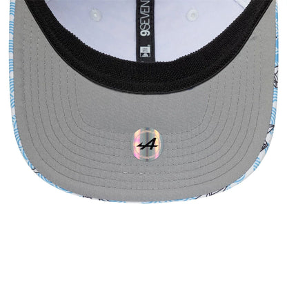 Pictured is this Alpine Racing Japan Race Special 9SEVENTY Stretch Snap Adjustable cap in white. 2