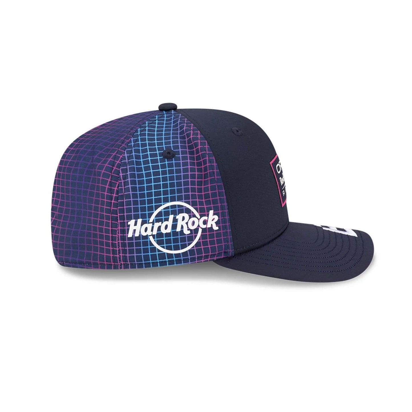 Pictured is this Isack Hadjar Red Bull Racing Miami Race Special 9SEVENTY Stretch Snap Adjustable cap in navy. 6